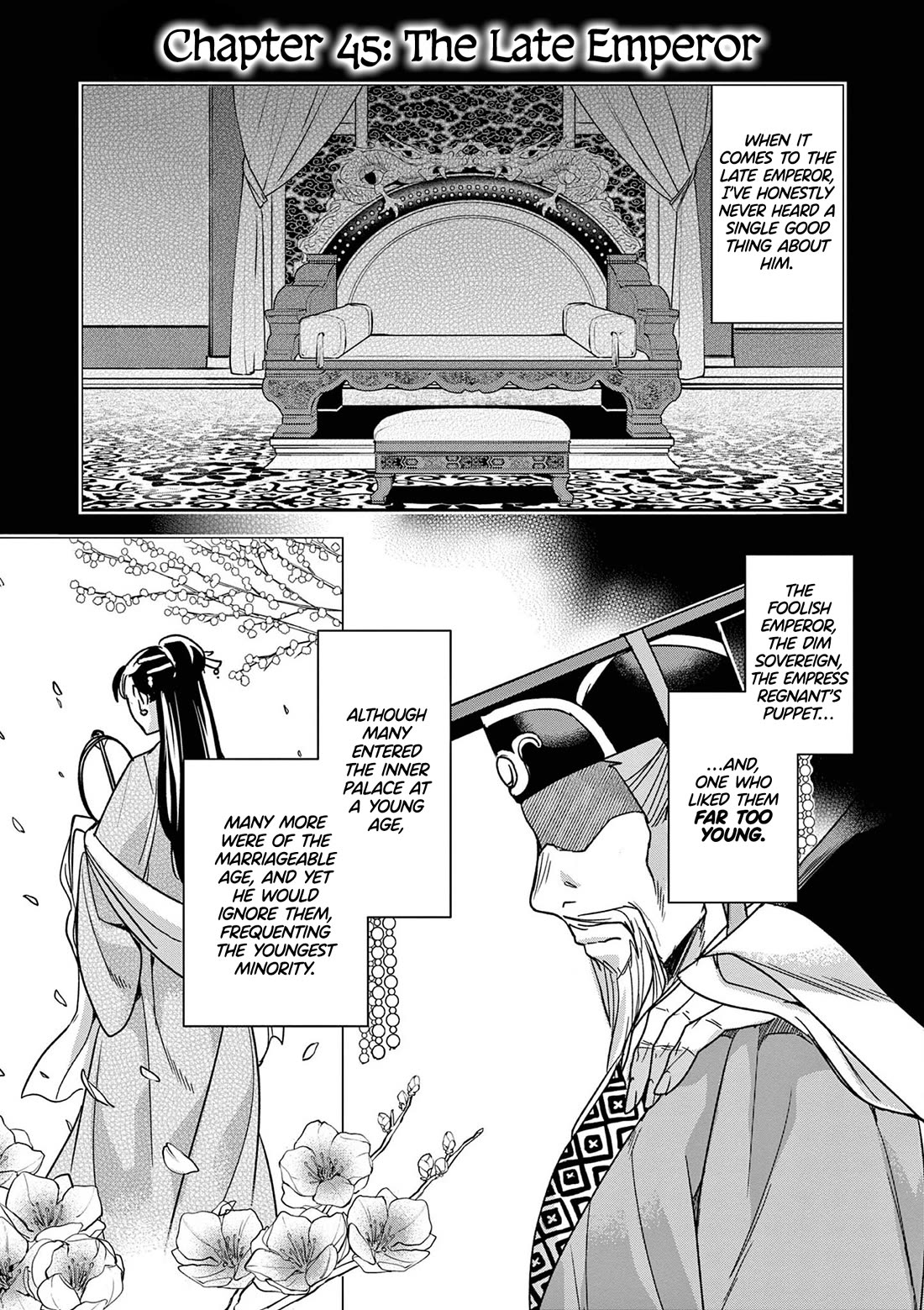 Kusuriya no Hitorigoto - Maomao no Koukyuu Nazotoki Techou Chapter 45 page 1 - Chapter 45: The Late Emperor