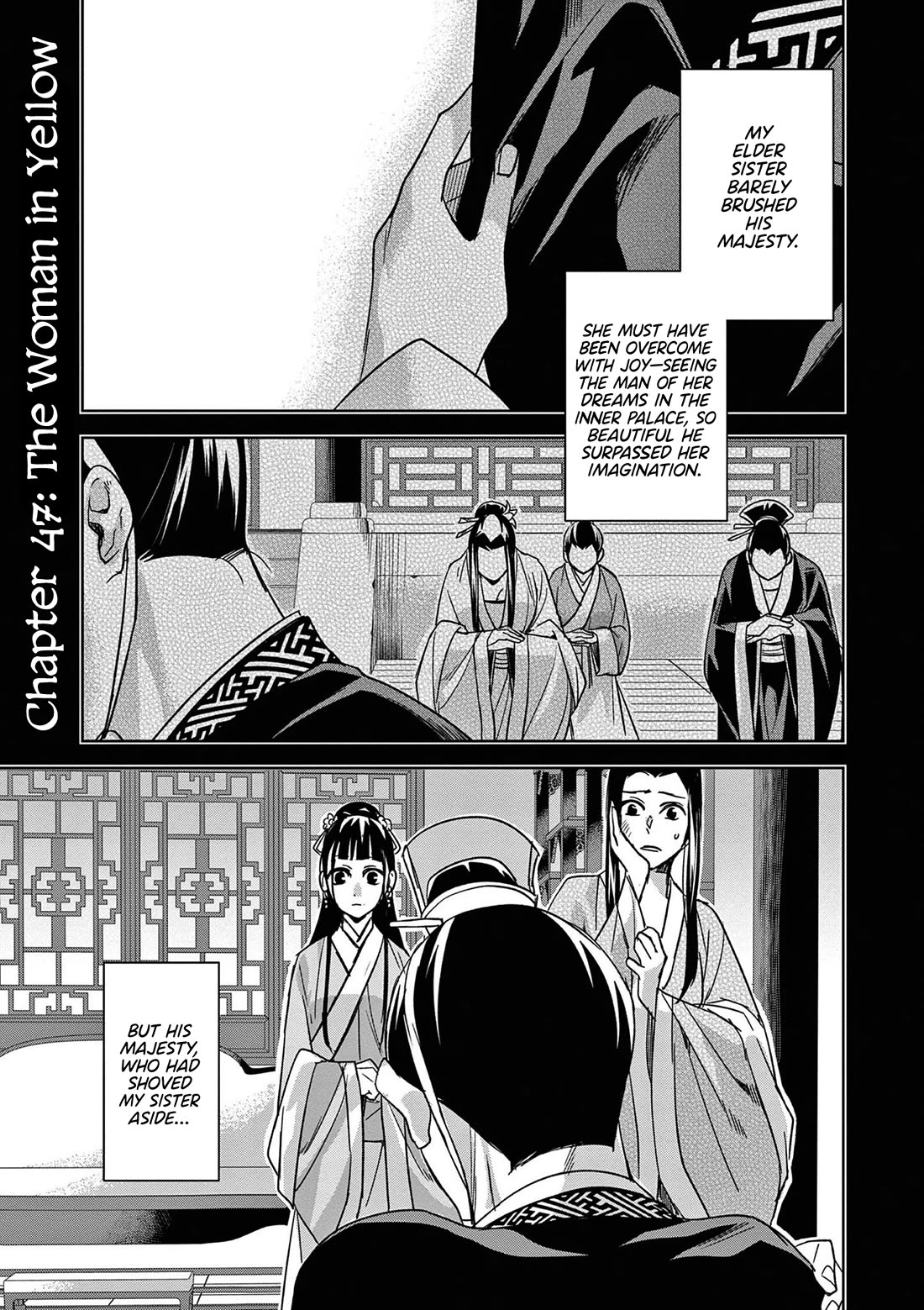 Kusuriya no Hitorigoto - Maomao no Koukyuu Nazotoki Techou Chapter 47 page 1 - Chapter 47: The Woman In Yellow