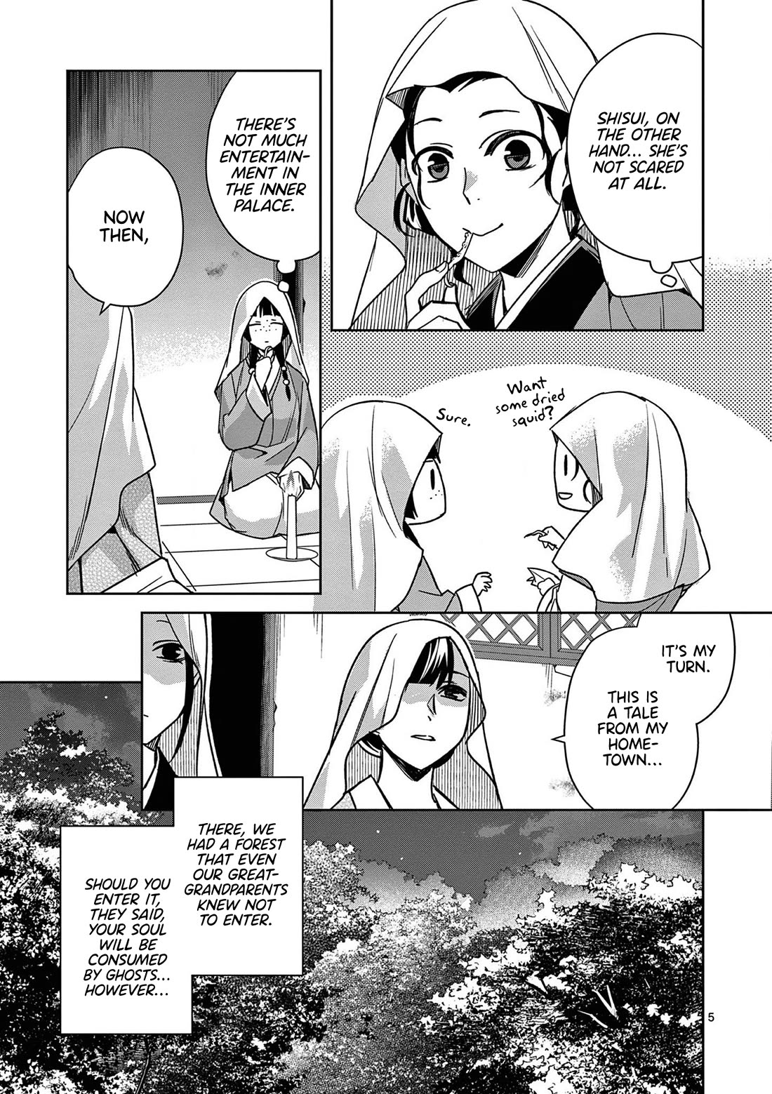 Kusuriya no Hitorigoto - Maomao no Koukyuu Nazotoki Techou Chapter 48 page 5 - Chapter 48: Ghost Stories