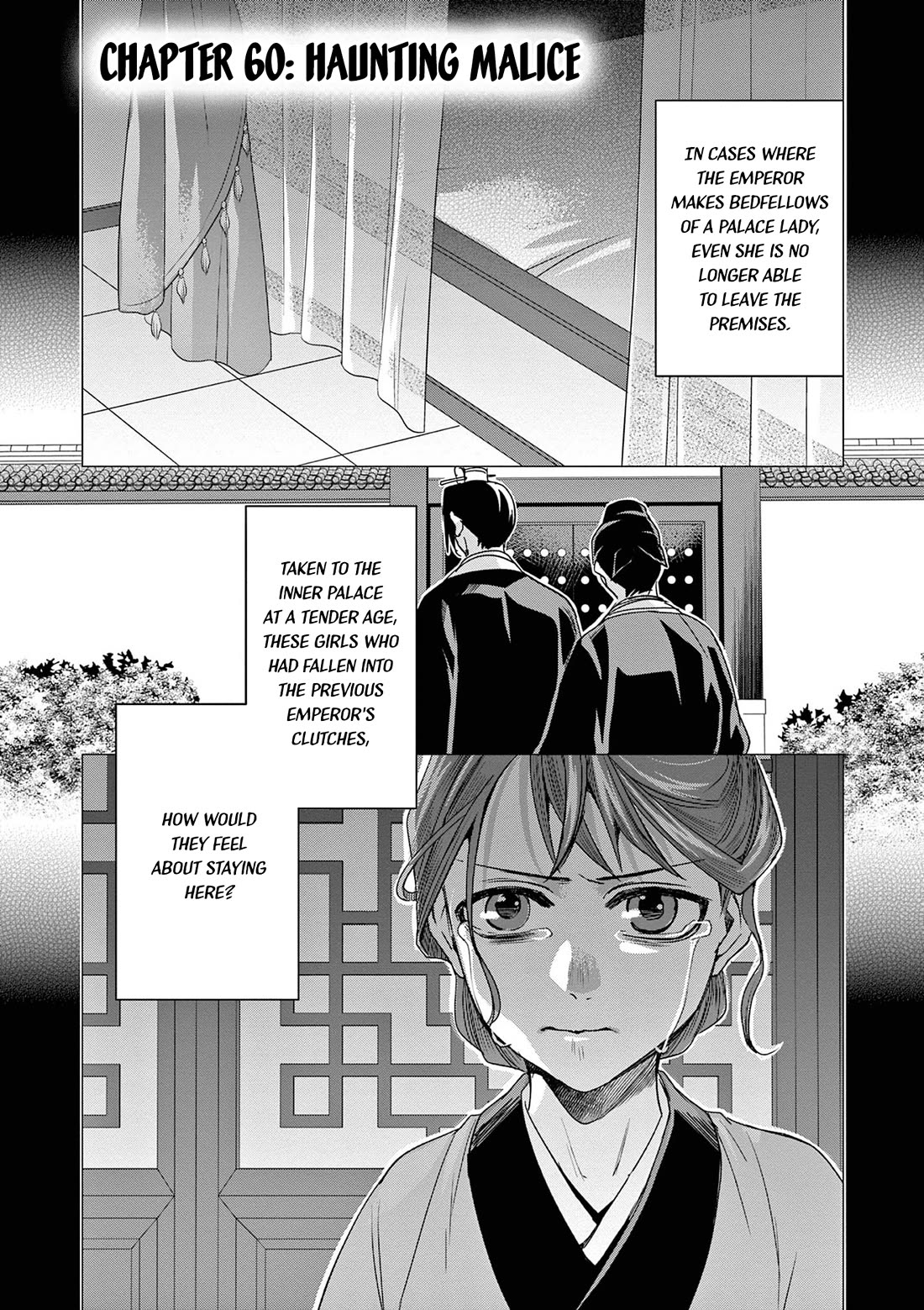 Kusuriya no Hitorigoto - Maomao no Koukyuu Nazotoki Techou Chapter 60 page 1 - Chapter 60: Haunting Malice