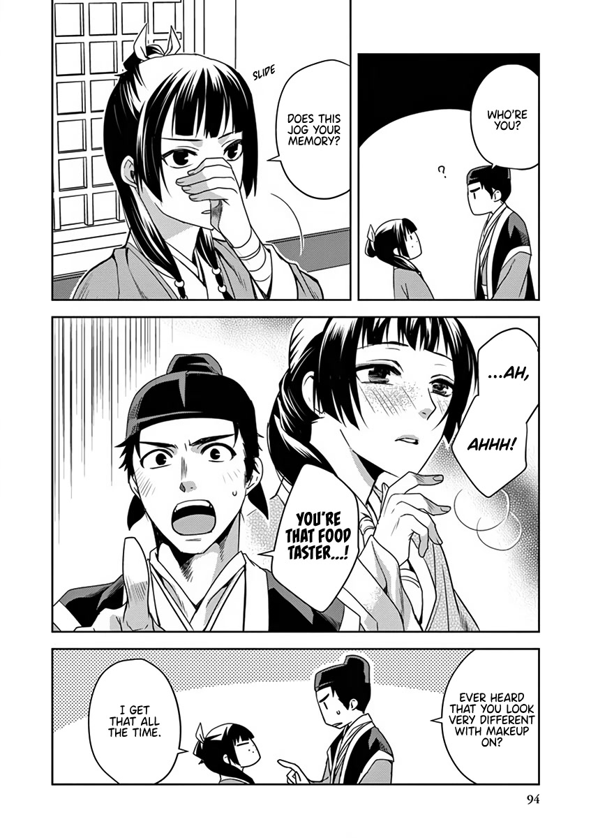 Kusuriya no Hitorigoto - Maomao no Koukyuu Nazotoki Techou Chapter 8 page 8 - Chapter 8: Home Visit