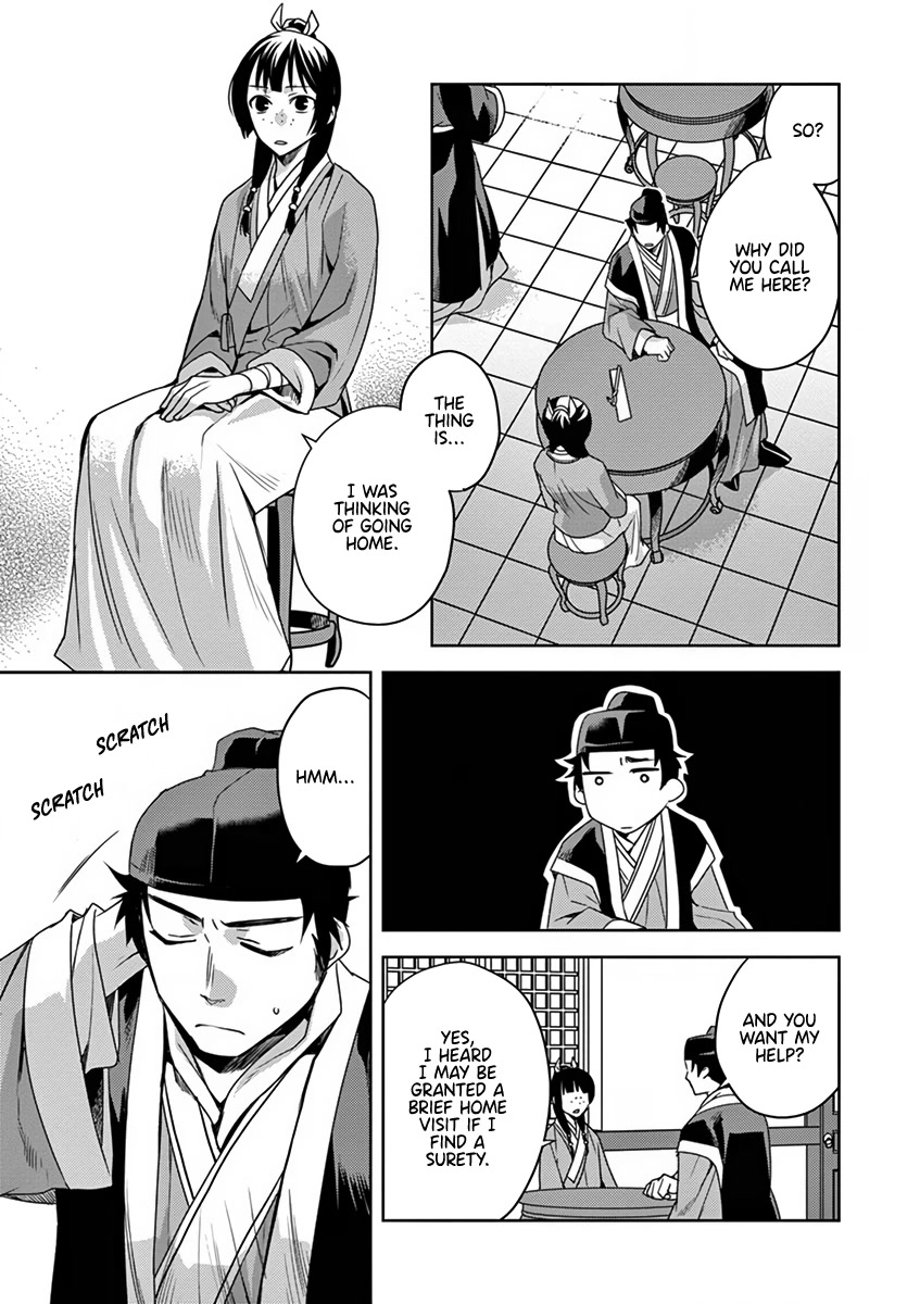 Kusuriya no Hitorigoto - Maomao no Koukyuu Nazotoki Techou Chapter 8 page 9 - Chapter 8: Home Visit