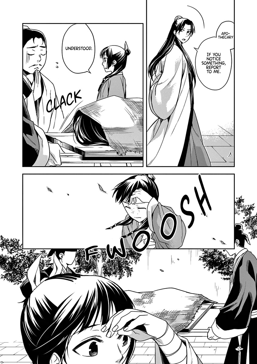Kusuriya no Hitorigoto - Maomao no Koukyuu Nazotoki Techou Chapter 9 page 24 - Chapter 9: A Maidservant's Death
