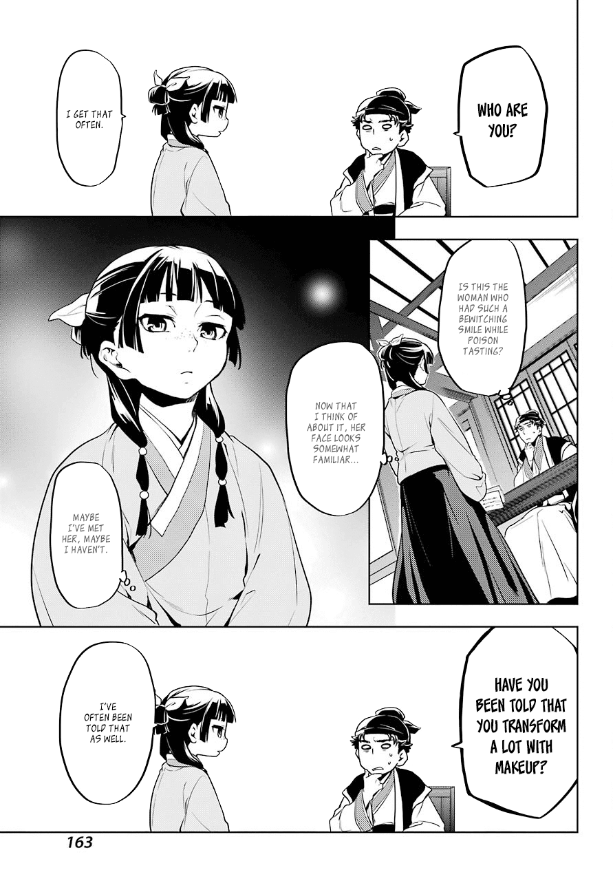 Kusuriya no Hitorigoto Chapter 10 page 15 - Chapter 10: The Meaning of A Hairpin