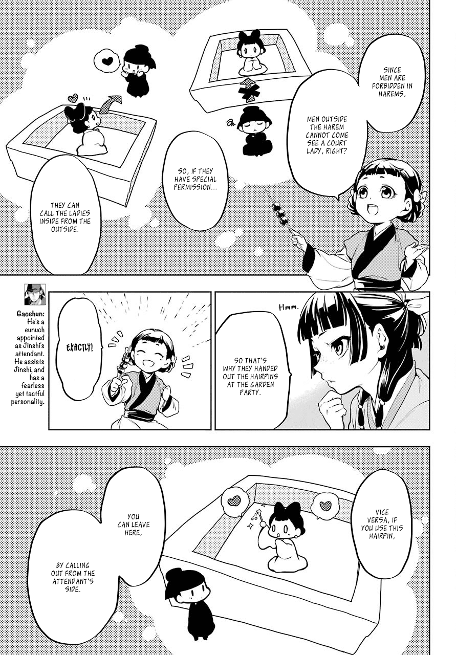 Kusuriya no Hitorigoto Chapter 10 page 9 - Chapter 10: The Meaning of A Hairpin