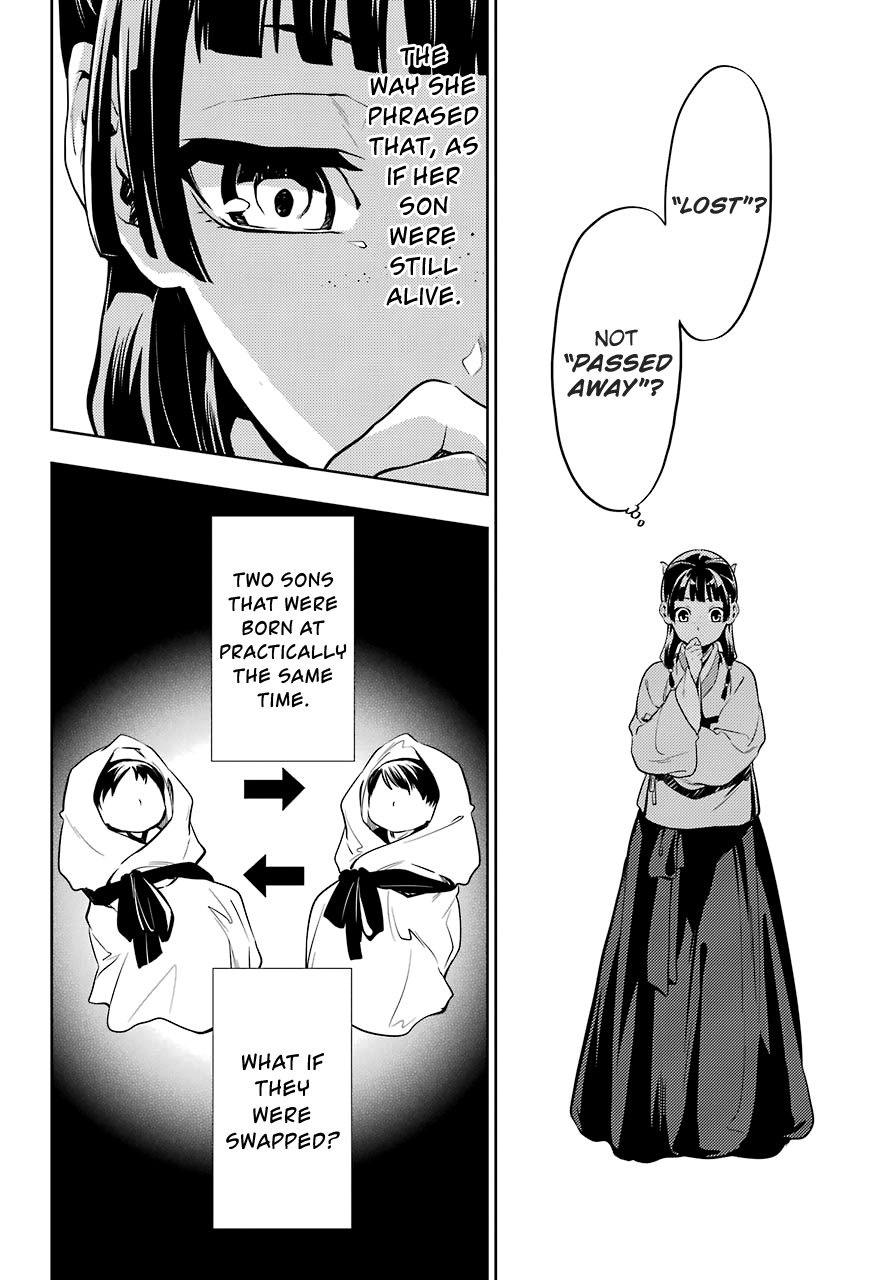 Kusuriya no Hitorigoto Chapter 18 page 21 - Chapter 18: Consort Aaduo