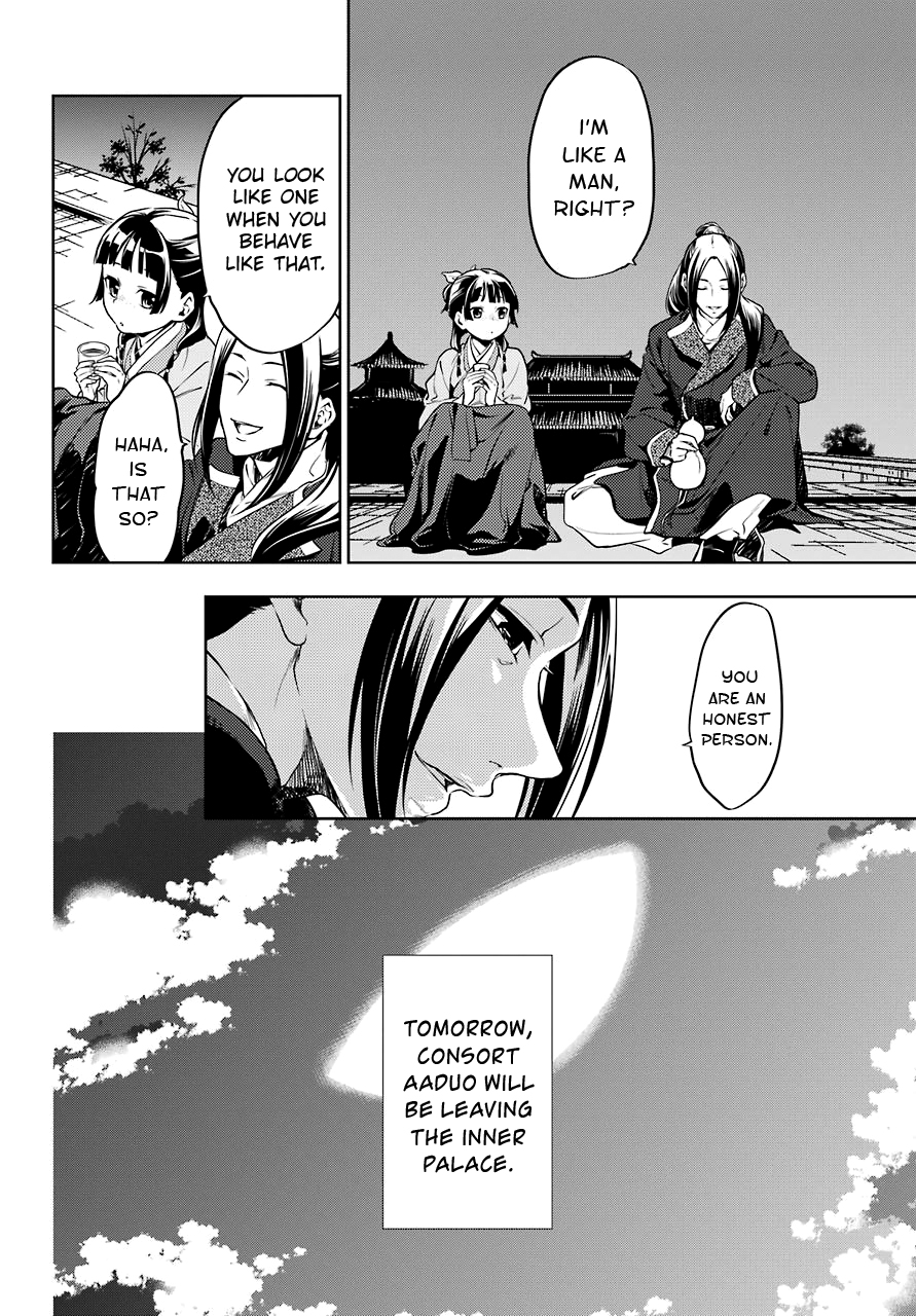 Kusuriya no Hitorigoto Chapter 18 page 4 - Chapter 18: Consort Aaduo