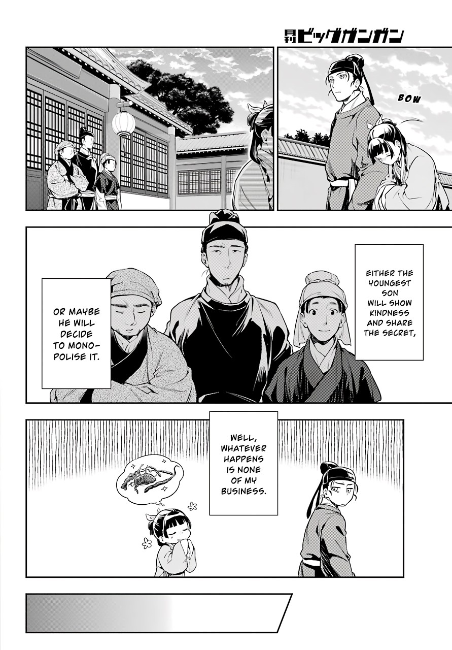 Kusuriya no Hitorigoto Chapter 26 page 36 - Chapter 26: The Lead