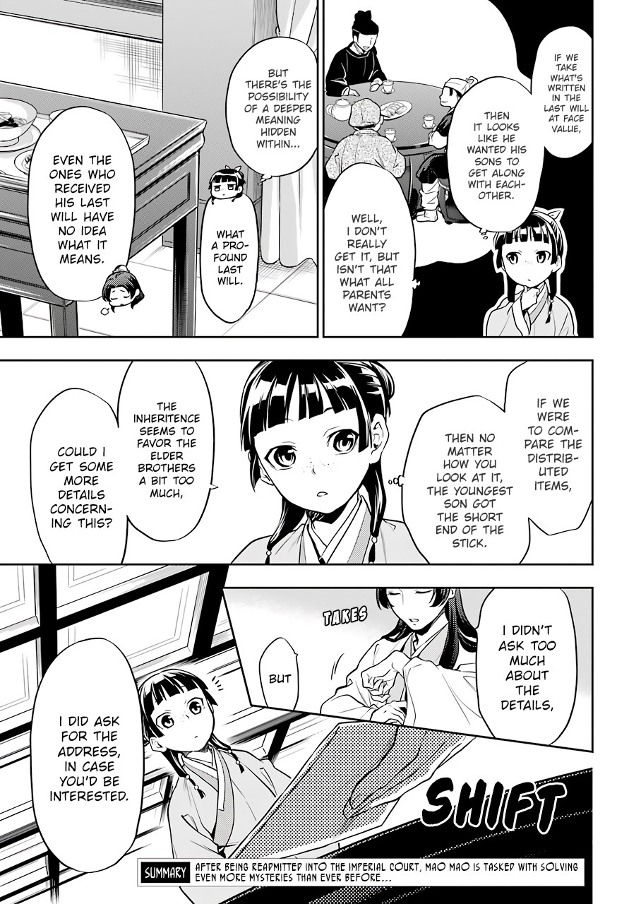 Kusuriya no Hitorigoto Chapter 26 page 5 - Chapter 26: The Lead