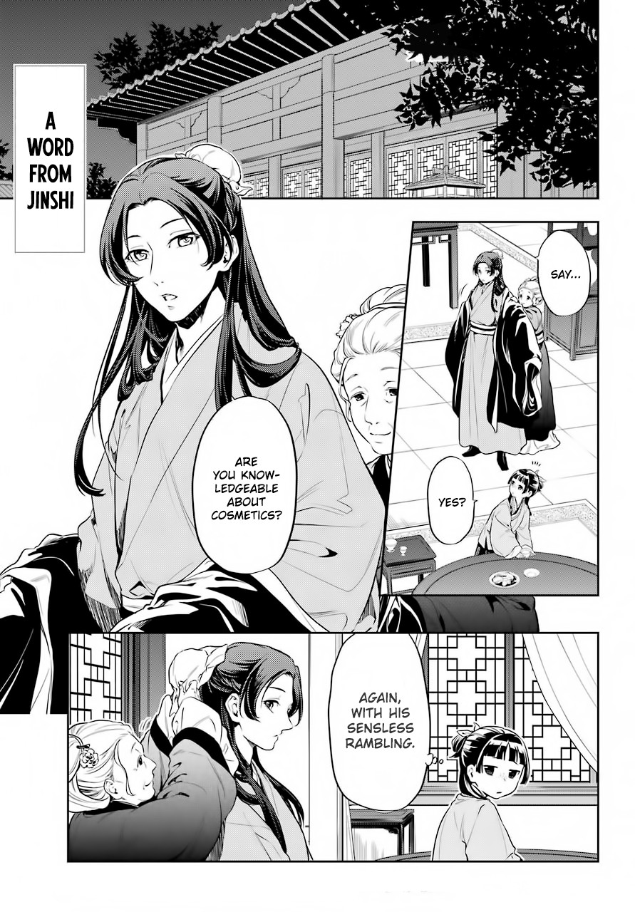 Kusuriya no Hitorigoto Chapter 27 page 1 - Chapter 27: Cosmetics