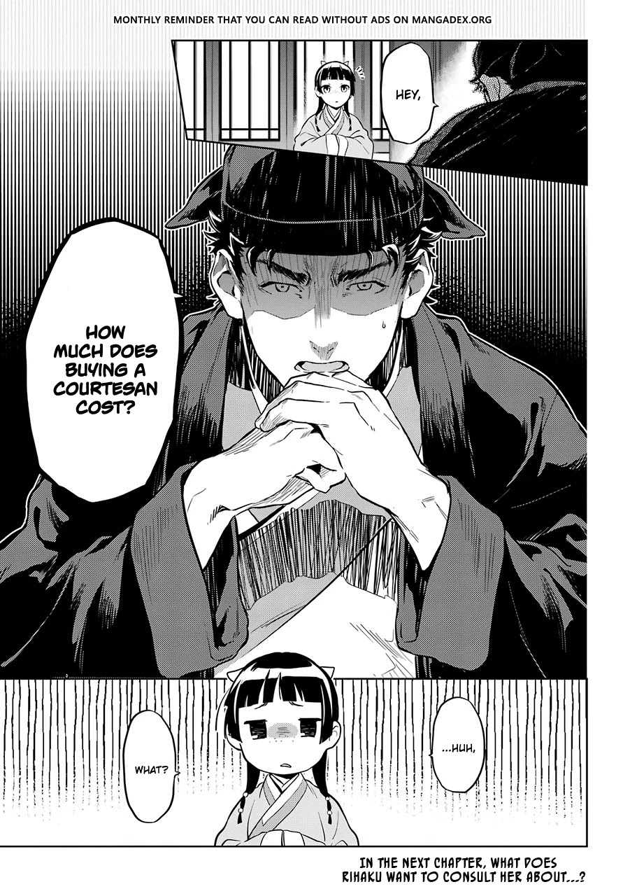 Kusuriya no Hitorigoto Chapter 35 page 22 - Chapter 35: Back to the Inner Palace (Part 1)