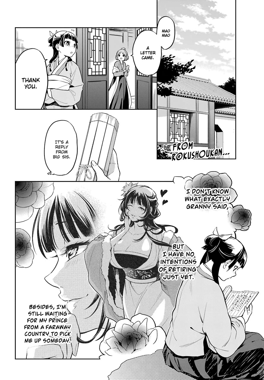 Kusuriya no Hitorigoto Chapter 36.1 page 2 - Chapter 36.1: Rose and Nail Polish (Part 1)