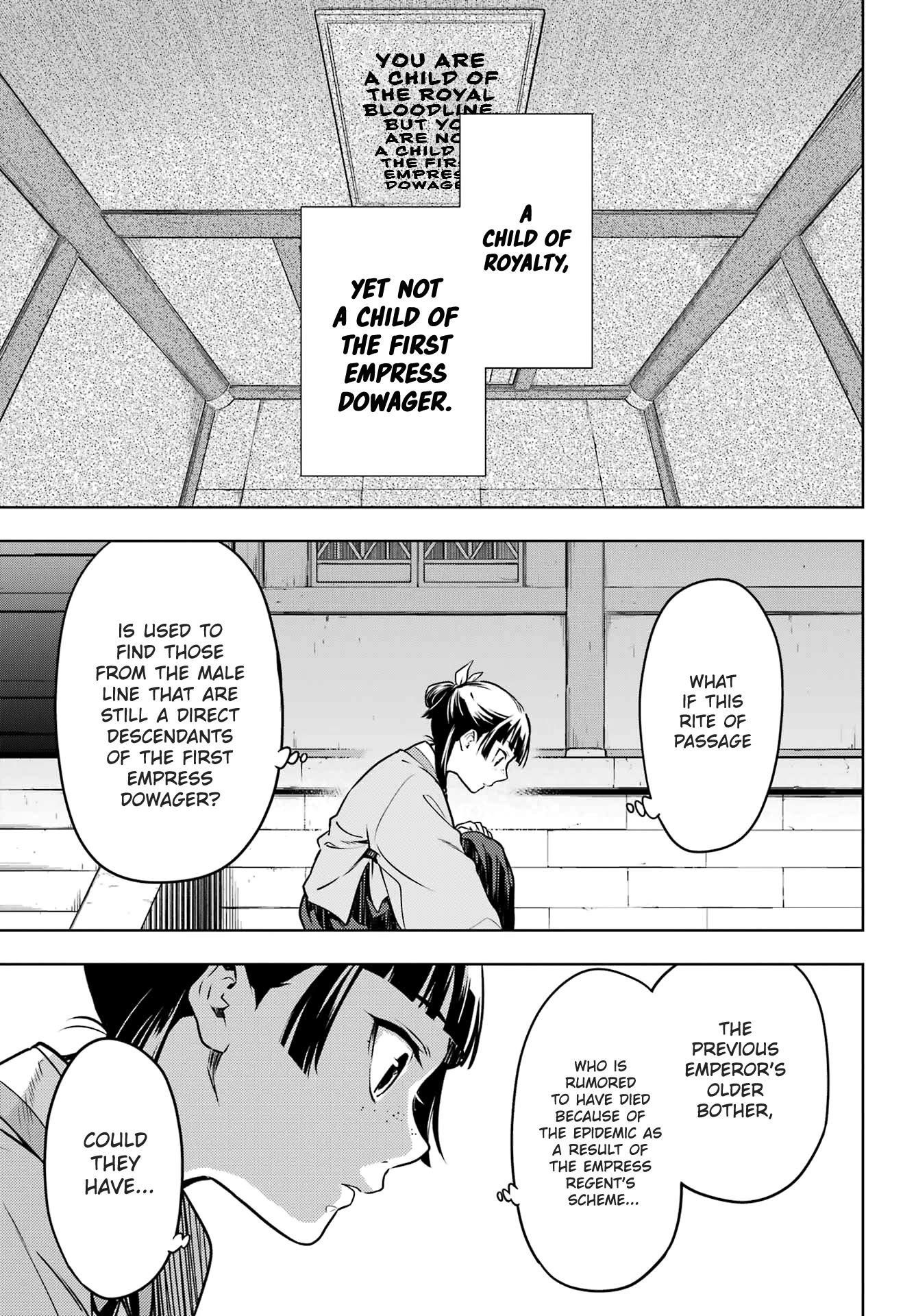 Kusuriya no Hitorigoto Chapter 53 page 27 - Chapter 53: The Shrine of Choosing (Part 1)