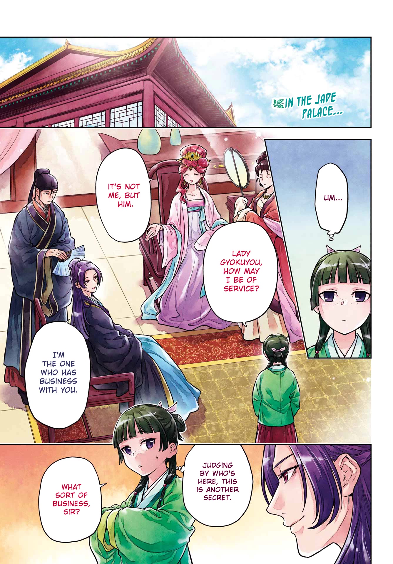Kusuriya no Hitorigoto Chapter 60 page 1 - Chapter 60: Summer Retreat