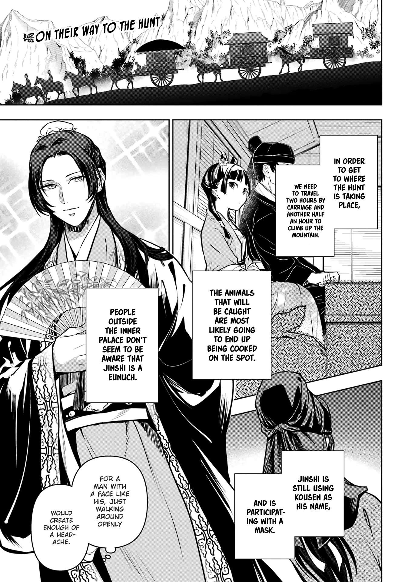 Kusuriya no Hitorigoto Chapter 61 page 1 - Chapter 61: The Hunt (Part 1)