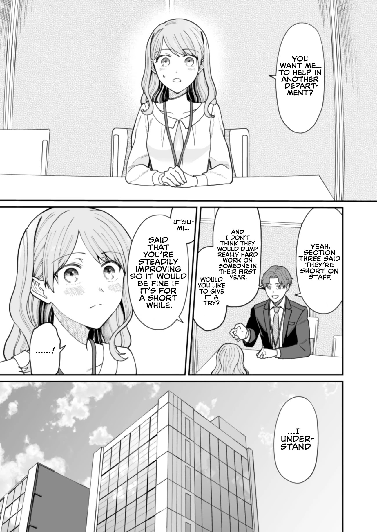 Kuuki ga "Yomeru" Shinnyushain to Buaiso na Senpai no Hanashi Chapter 14 page 1 - Chapter 14