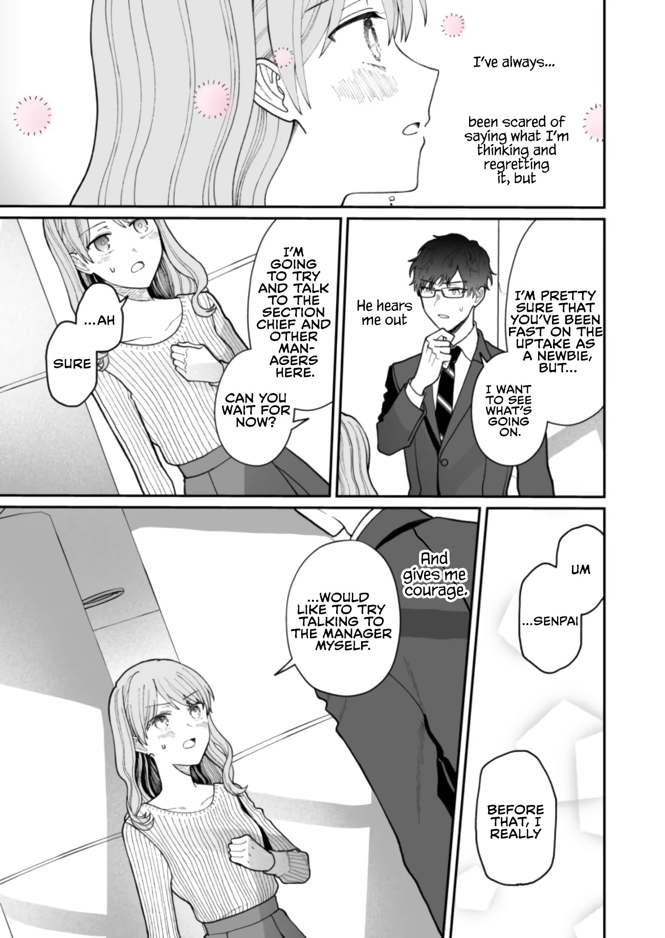 Kuuki ga "Yomeru" Shinnyushain to Buaiso na Senpai no Hanashi Chapter 14 page 15 - Chapter 14