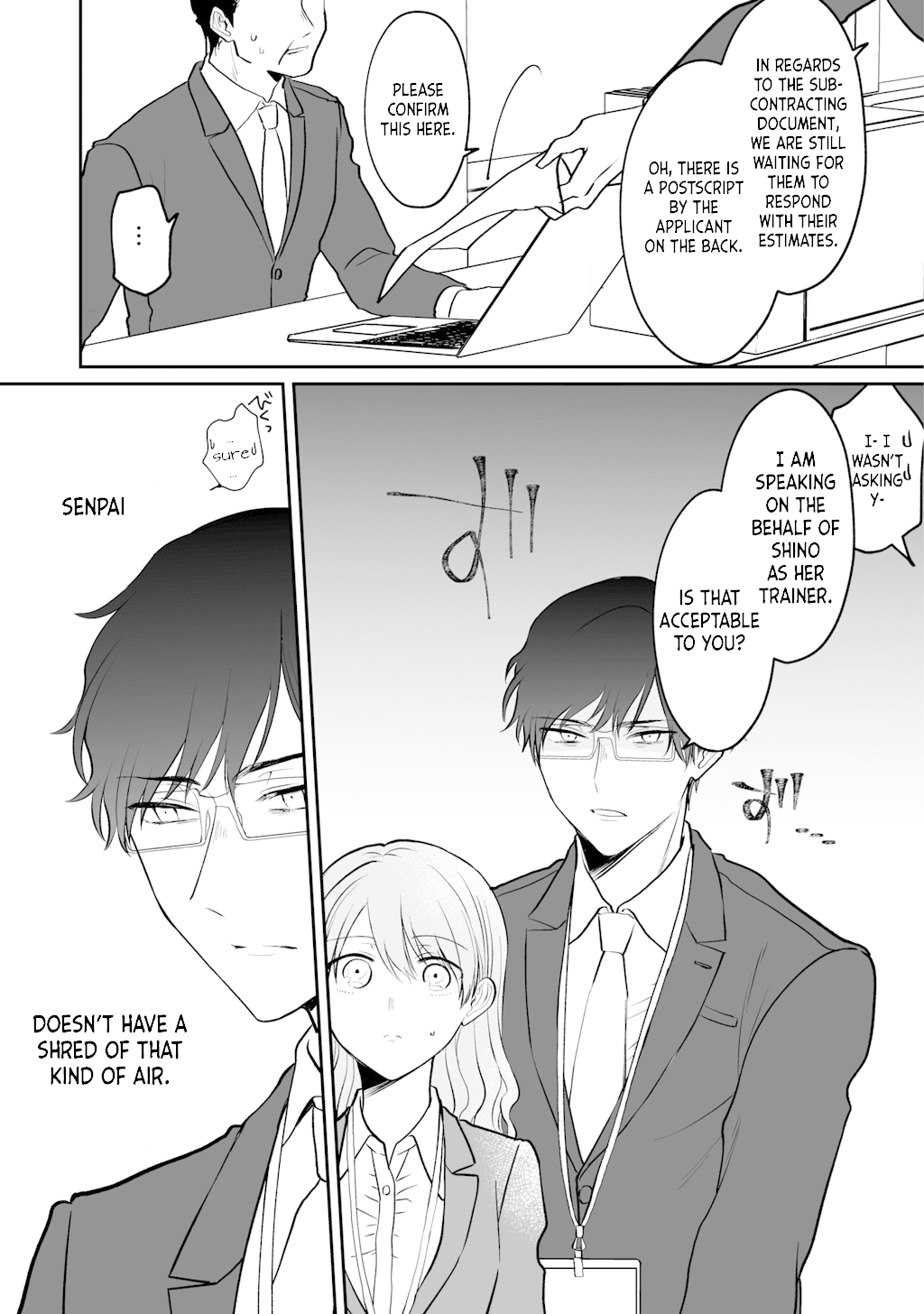 Kuuki ga "Yomeru" Shinnyushain to Buaiso na Senpai no Hanashi Chapter 3 page 4 - Chapter 3