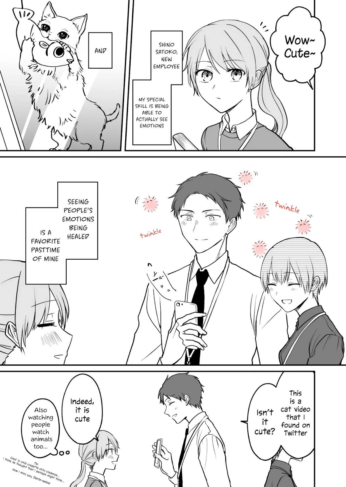 Kuuki ga "Yomeru" Shinnyushain to Buaiso na Senpai no Hanashi Chapter 6 page 1 - Chapter 6
