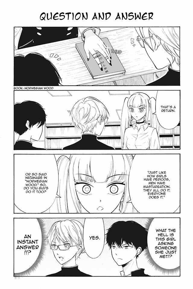 Kuzu to Megane to Bungakushojo (Nise) Chapter 103 page 1 - Chapter 103 : Question and Answer