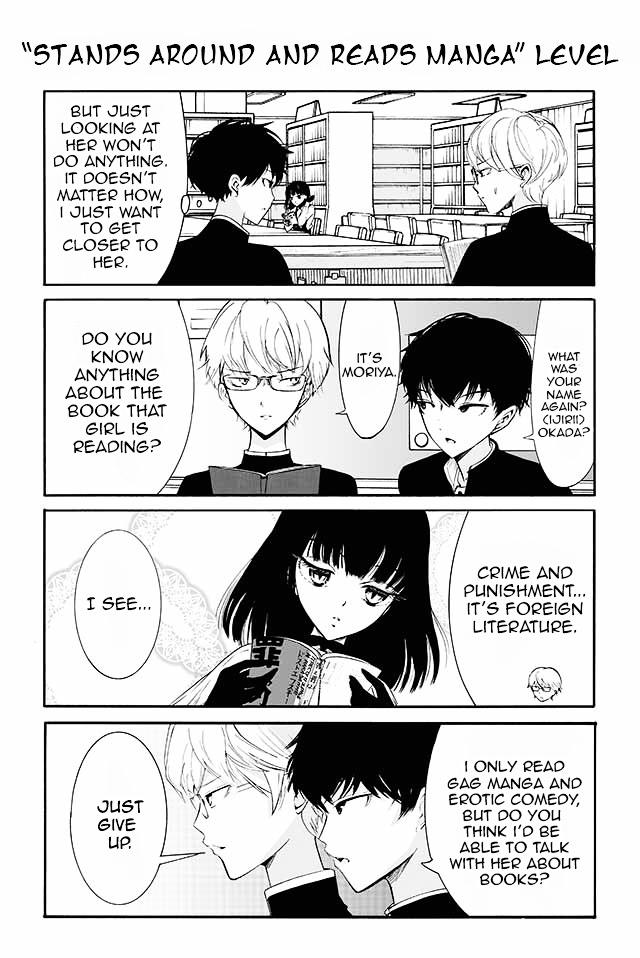 Kuzu to Megane to Bungakushojo (Nise) Chapter 11 page 1 - Chapter 11 : "Stands Around and Reads Manga" Level