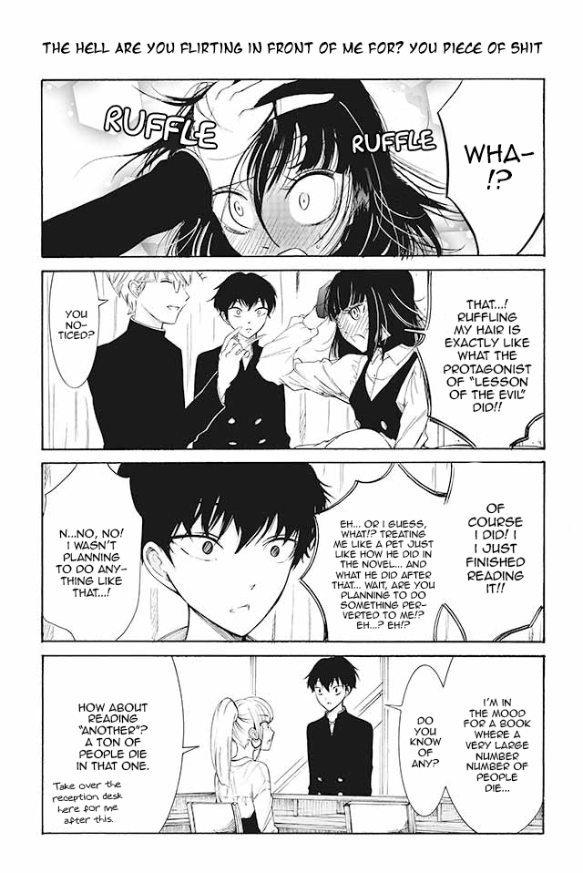 Kuzu to Megane to Bungakushojo (Nise) Chapter 123 page 1 - Chapter 123 : The Hell Are You Flirting in Front of Me For? You Piece of Shit