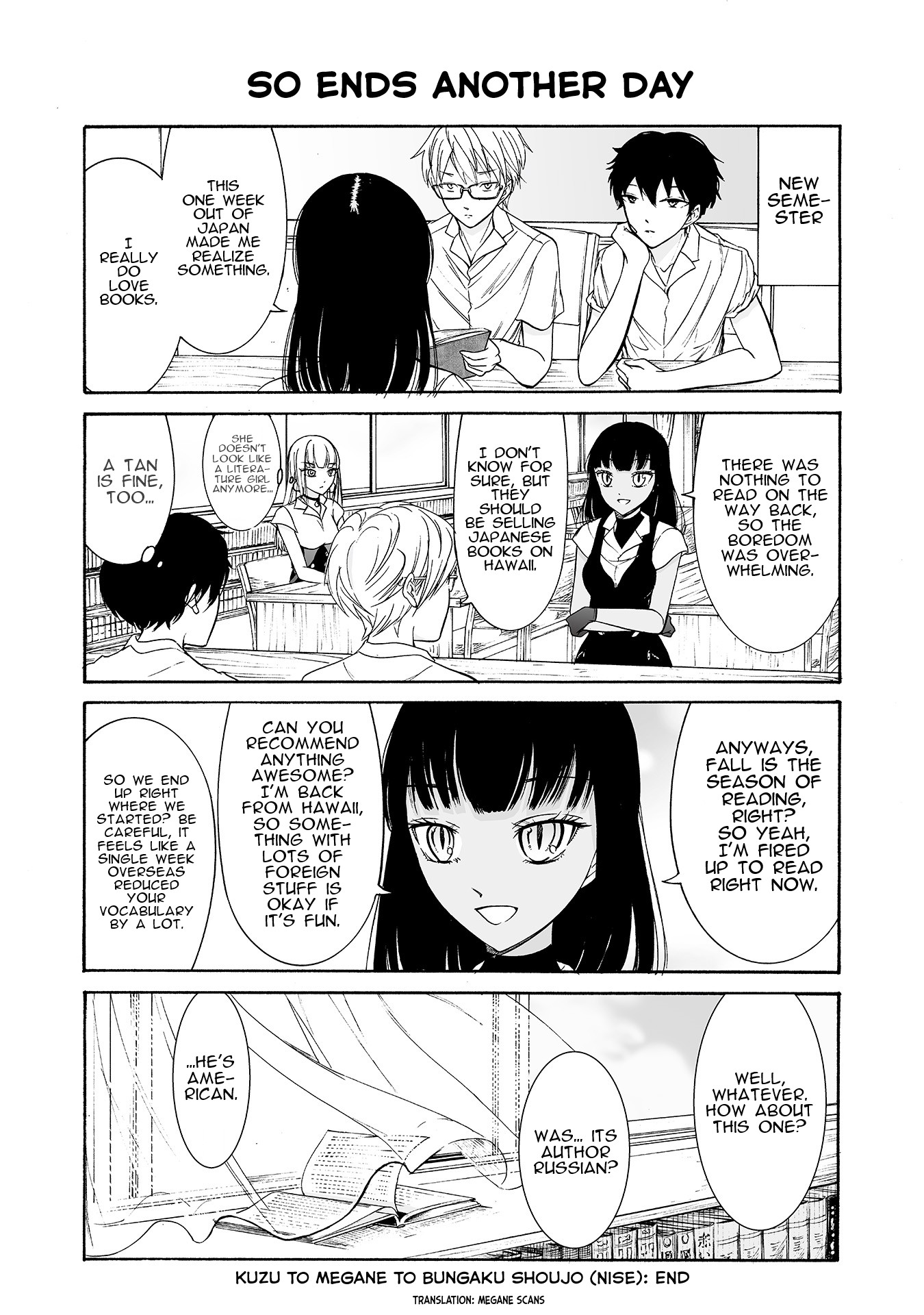 Kuzu to Megane to Bungakushojo (Nise) Chapter 195 page 1 - Chapter 195: So ends another day [END]