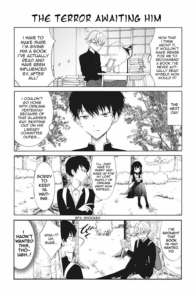 Kuzu to Megane to Bungakushojo (Nise) Chapter 35 page 1 - Chapter 35 : The Terror Awaiting Him