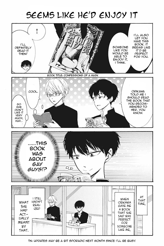 Kuzu to Megane to Bungakushojo (Nise) Chapter 57 page 1 - Chapter 57 : Seems Like He'd Enjoy It