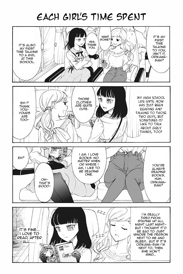Kuzu to Megane to Bungakushojo (Nise) Chapter 73 page 1 - Chapter 73 : Each Girl's Time Spent