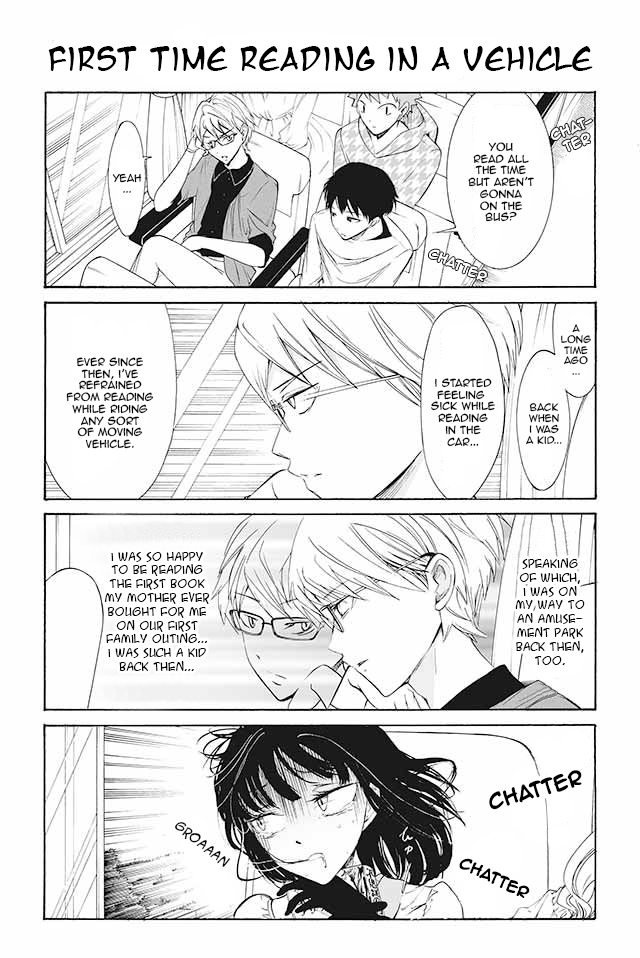 Kuzu to Megane to Bungakushojo (Nise) Chapter 74 page 1 - Chapter 74 : First Time Reading in a Vehicle