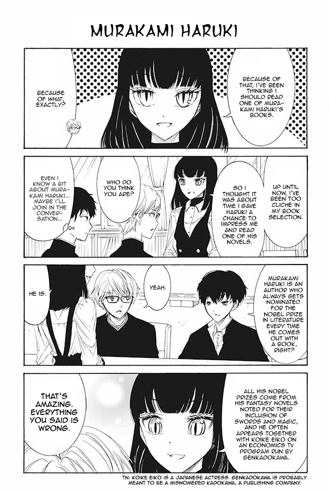 Kuzu to Megane to Bungakushojo (Nise) Chapter 94 page 1 - Chapter 94 : Murakami Haruki
