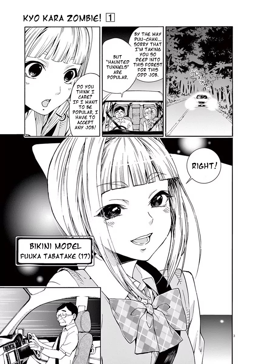 Kyo Kara Zombie! Chapter 1 page 6 - Chapter 1: Puuka, The Unpopular Idol