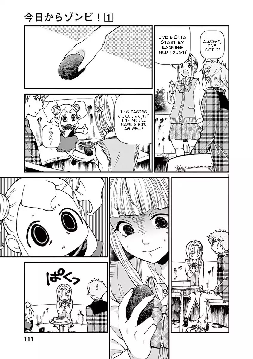 Kyo Kara Zombie! Chapter 7 page 9 - Chapter 7: Chiru Chiru Michiru