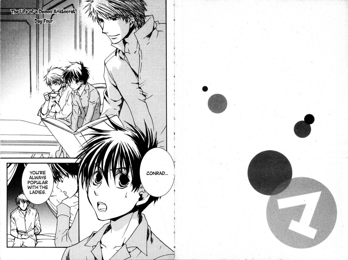 Kyou Kara Maoh Chapter 41.5 page 1 - Chapter 41.5 : The Life of a Demon Aristocrat (Day Four)
