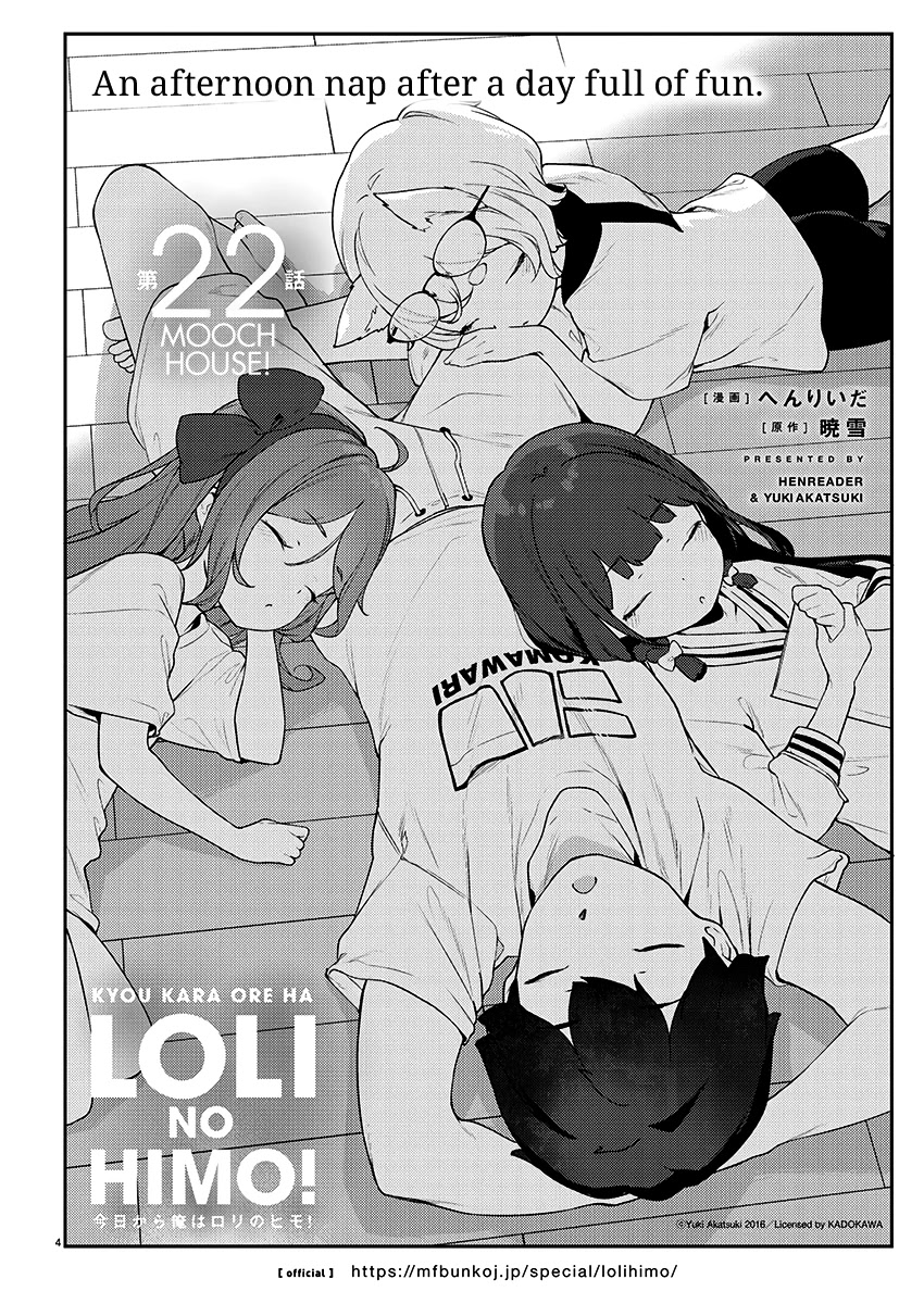 Kyou kara Ore wa Loli no Himo! Chapter 22 page 4 - Chapter 22: Mooch House!