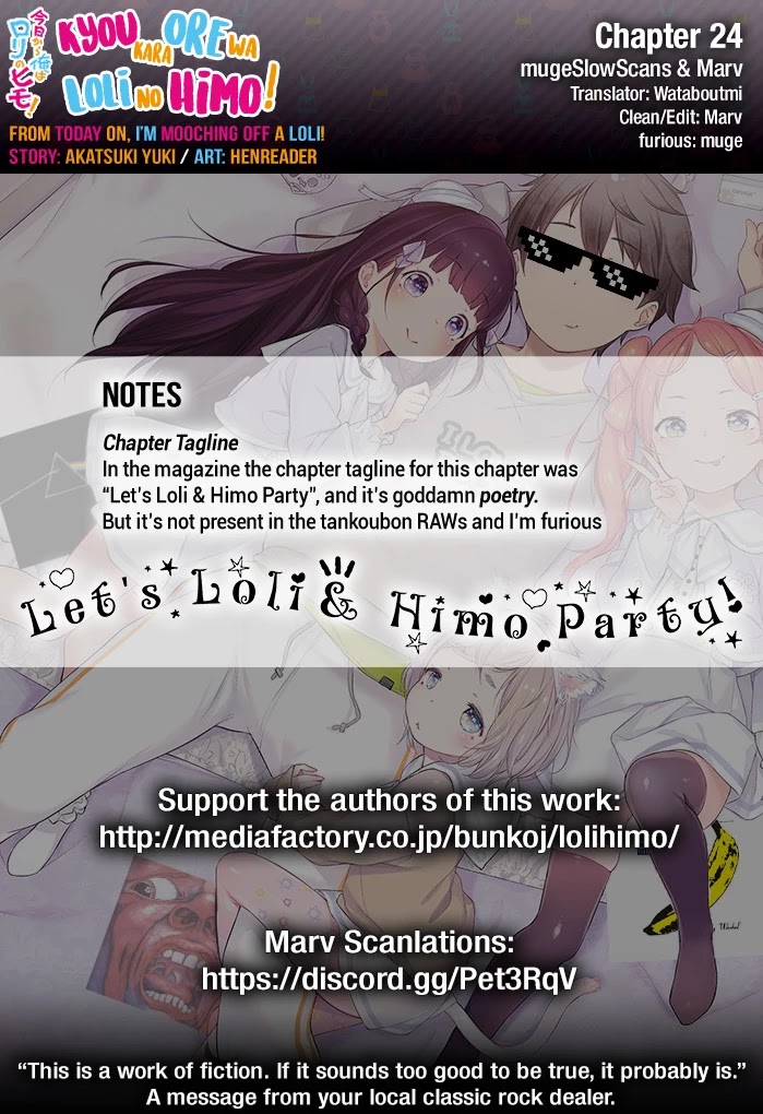 Kyou kara Ore wa Loli no Himo! Chapter 24 page 26 - Chapter 24: Mooch Party