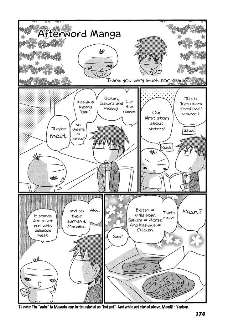 Kyou Kara Yonshimai Chapter 5 page 35 - Chapter 5