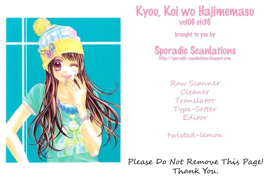 Kyou, Koi wo Hajimemasu Chapter 36 page 1 - Chapter 36