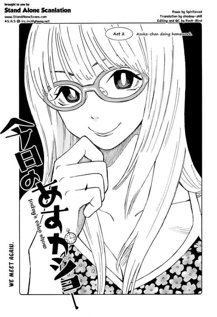 Kyou no Asuka Show Chapter 2 page 1 - Chapter 2 : Asuka-chan doing homework.