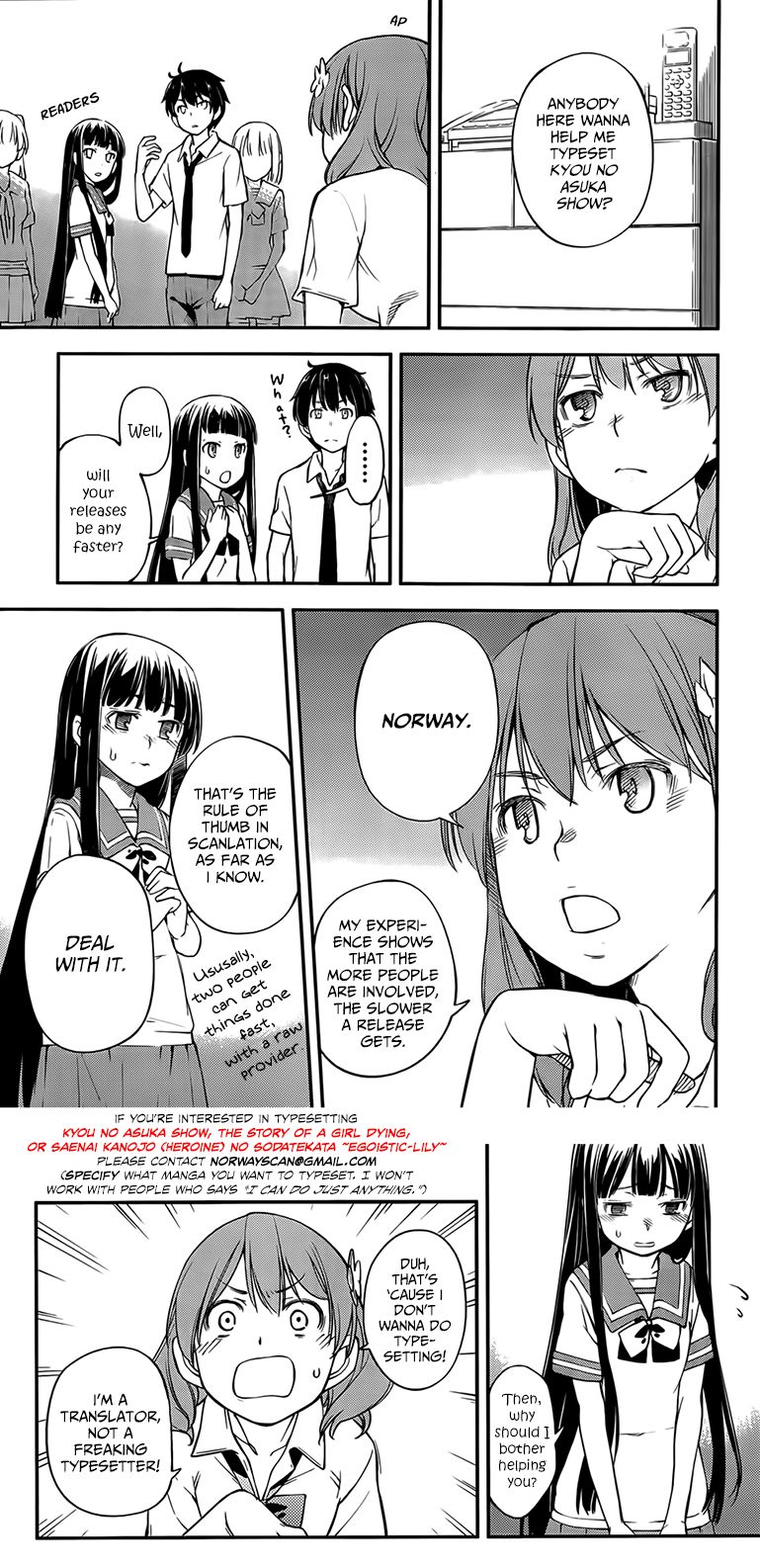 Kyou no Asuka Show Chapter 23 page 12 - Chapter 23 : Act of Kindness