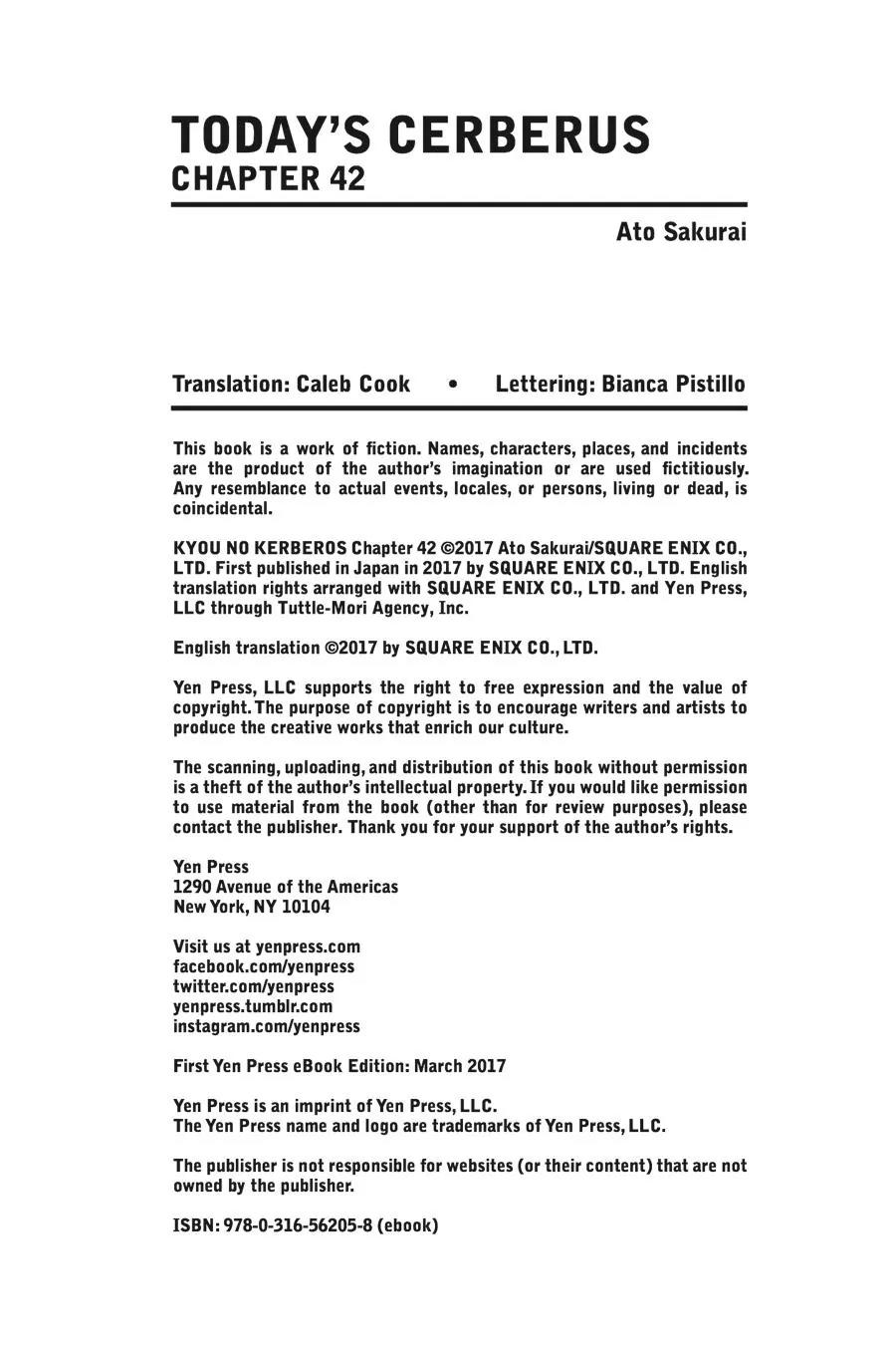 Kyou no Cerberus Chapter 42 page 31 - Chapter 42: Chiaki and Roze