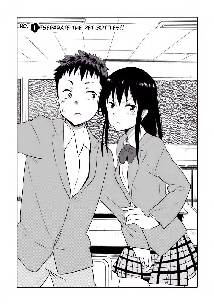Kyou no Yuiko-san Chapter 1 page 6 - Chapter 1 : Separate the Pet Bottles!!