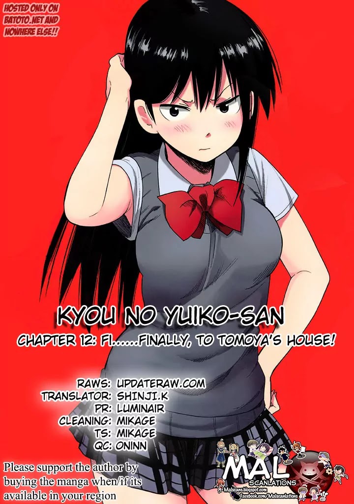 Kyou no Yuiko-san Chapter 12 page 1 - Chapter 12 : Fi...Finally, to Tomoya's House!