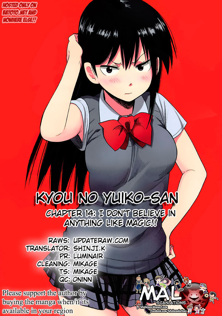 Kyou no Yuiko-san Chapter 14 page 15 - Chapter 14 : I Don't Believe in Anything like Magic!!