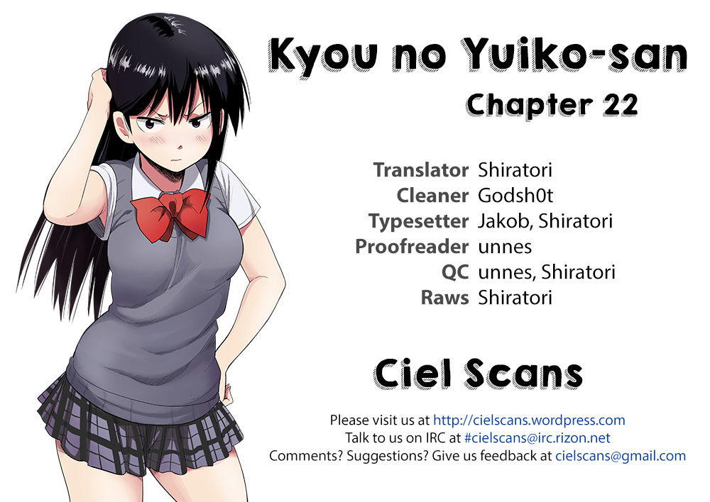 Kyou no Yuiko-san Chapter 22 page 1 - Chapter 22 : The culture festival is finally here!