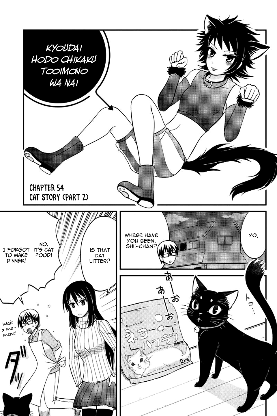 Kyoudai hodo Chikaku Tooimono wa Nai Chapter 54 page 2 - Chapter 54: Cat Story (Part 2)