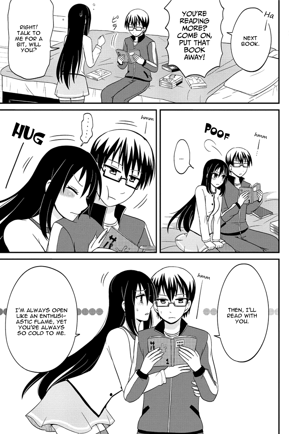 Kyoudai hodo Chikaku Tooimono wa Nai Chapter 59 page 4 - Chapter 59: Quiet Reading