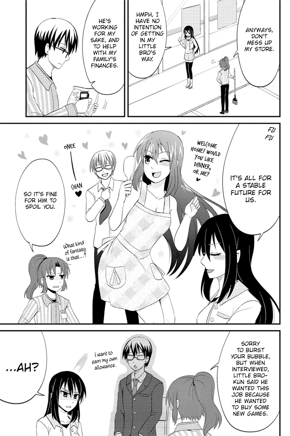 Kyoudai hodo Chikaku Tooimono wa Nai Chapter 77 page 6 - Chapter 77: The solder who works at the Convenience Store (Part 2)