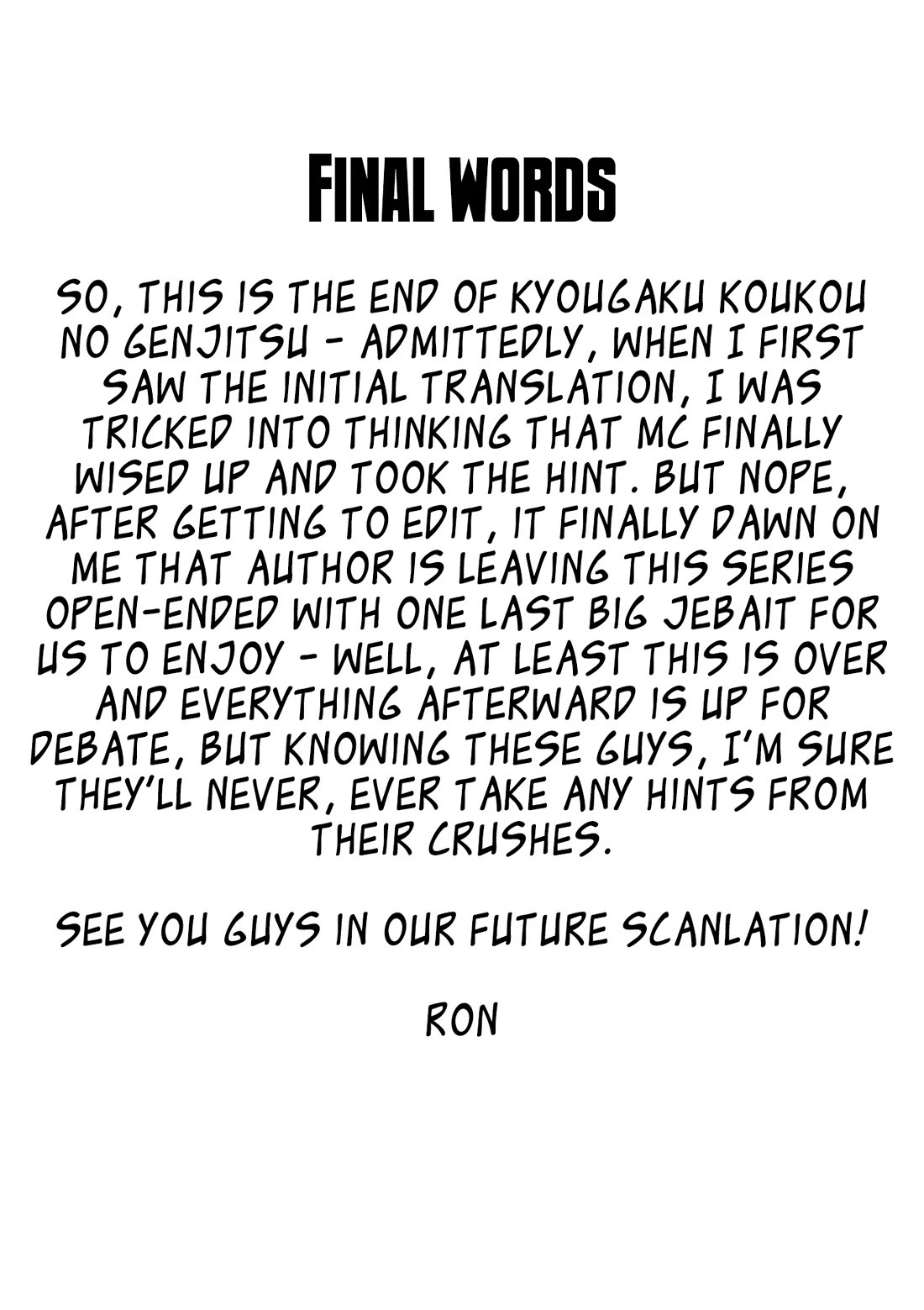 Kyougaku Koukou no Genjitsu Chapter 91 page 24 - Chapter 91 [END]